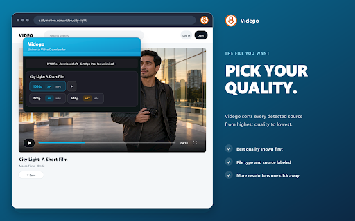 Vidego - Universal Video Downloader screenshot