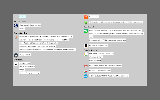 Favitabs screenshot