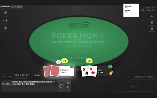 PokerNow Assistant screenshot