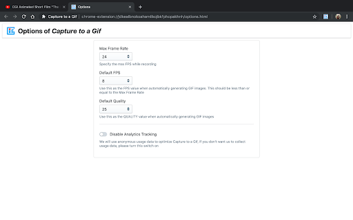 Capture to a Gif screenshot