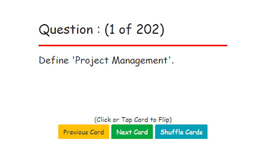 PMP Certification Flashcards screenshot