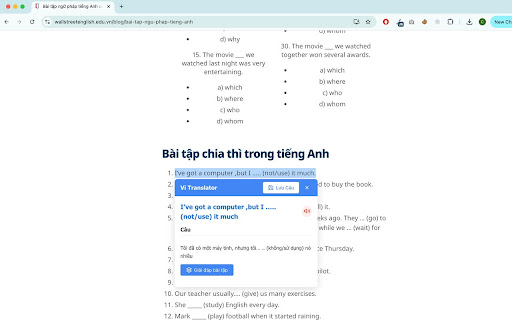 Vi Translator screenshot
