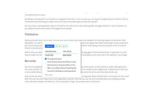 Fluentez-extension screenshot