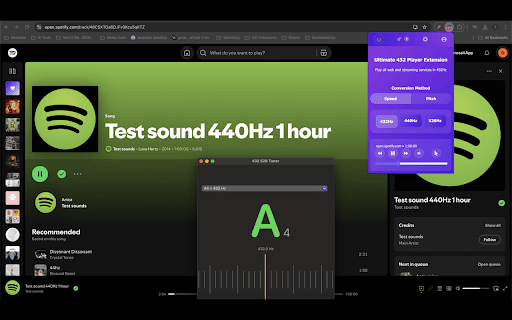 Ultimate 432Hz Converter : Spotify YouTube Tidal & All Web Music Streaming screenshot