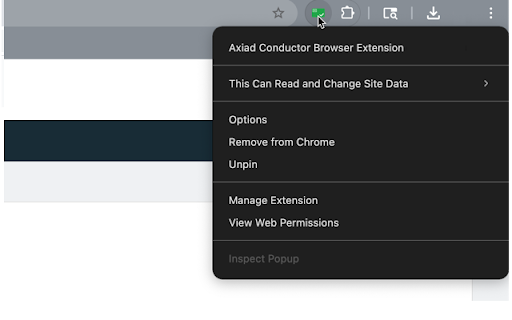 Axiad Conductor Browser Extension screenshot
