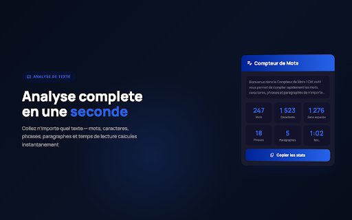 Compteur de Mots et Caractères - Gratuit, Temps Réel en Français screenshot