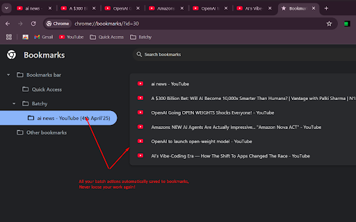 Batchy - Bulk URL Copier, Opener & Autosaver screenshot