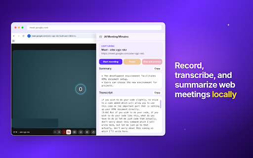 AI Meeting Minutes screenshot