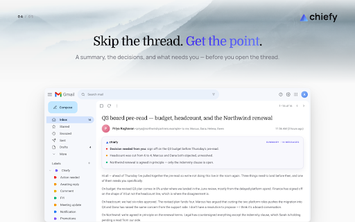 Chiefy - AI Email Assistant screenshot