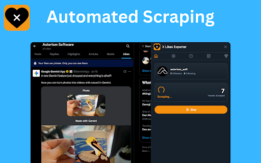 X Likes Exporter - Export Twitter Liked Tweets screenshot