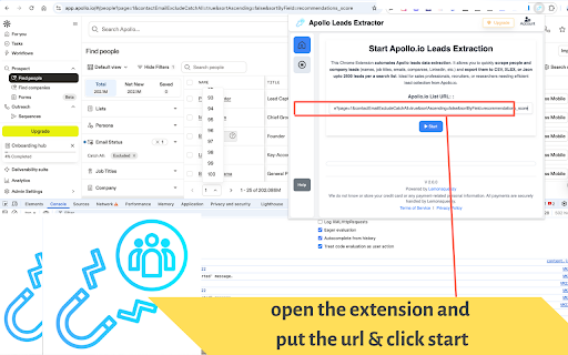 Apollo.io Scraper: Export Apollo Leads screenshot