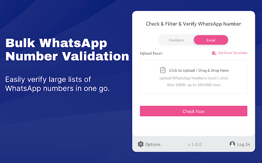 Bulk WA Number Checker & Validator & Search & lookup | WASBB.COM screenshot