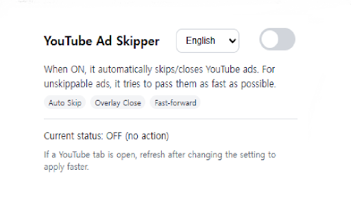YouTube Ad Skipper (Toggle) screenshot