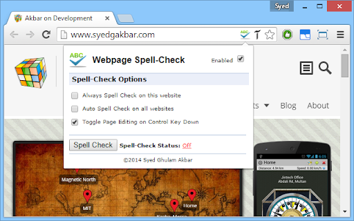 Webpage Spell-Check screenshot