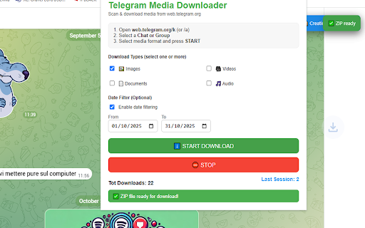 Telegram Media Downloader screenshot