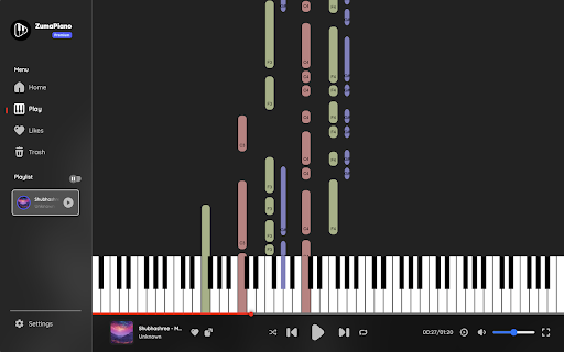 ZumaPiano: AI Piano Transcription & Lessons screenshot