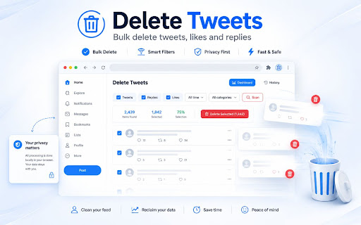 Delete Tweets – Bulk Delete Tweets, Likes, and Replies screenshot