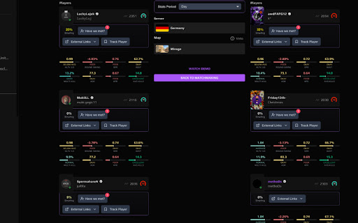Faceit-Extender screenshot