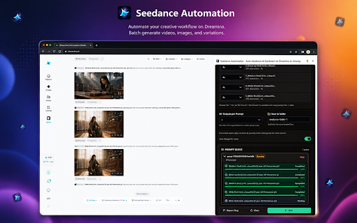 Seedance Automation - Auto Seedance & Seedream on Dreamina or Jimeng screenshot