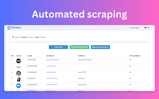IGFollow - Follower Export Tool for Ins screenshot