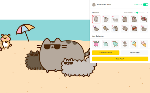 Pusheen Cursor ★ Custom Cursor for Chrome™ screenshot