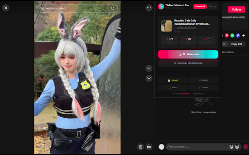 TikTok Enhanced Pro – TikTok Video Downloader by UnifyBrowse screenshot