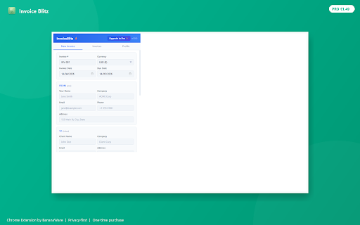 InvoiceBlitz screenshot