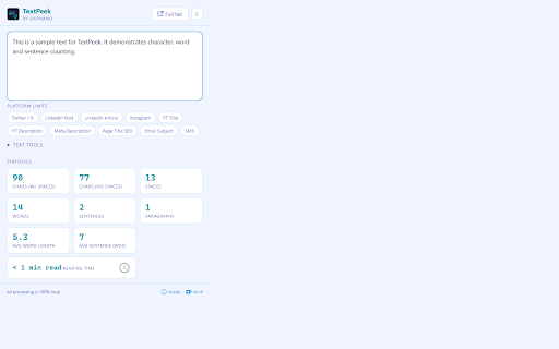 TextPeek by ShipNano screenshot