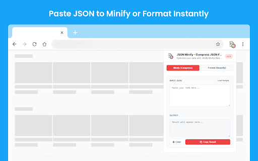 JSON Minify - Compress JSON File screenshot