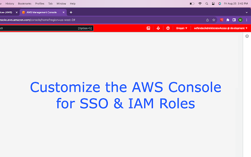 AWS SSO Extender screenshot