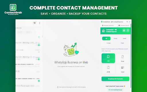 ContactGrab - WA Contacts Exporter screenshot