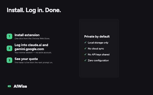 AIWise — Claude & Gemini Usage, Quota & Limit Tracker screenshot