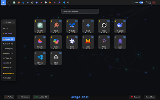 AI2GO.chat - AI Chat New Tab screenshot