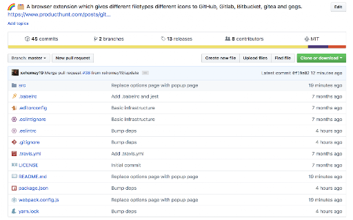 File Icons for GitHub and GitLab screenshot