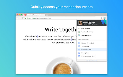 Writer - Extension & Clipper screenshot