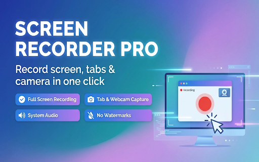 Screen Recorder Pro: Record Meet, Tab & Webcam screenshot
