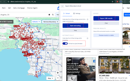 Zillow Data Exporter screenshot