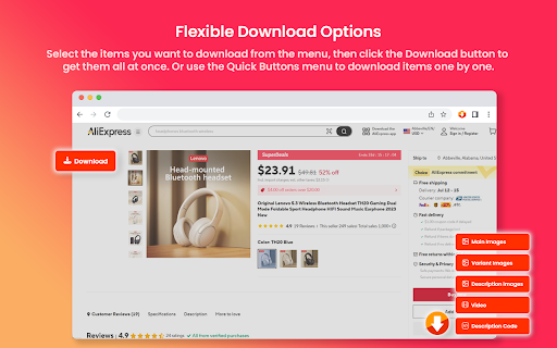Aliexpress product image donwloader & video downloader - Aidorem Ai inpaint screenshot