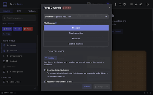 Discrub - Discord Message Manager screenshot