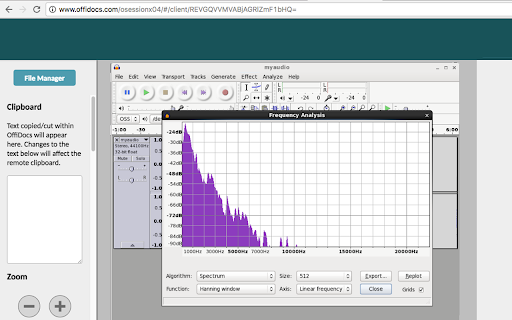 Audio editor online X-Audacity screenshot