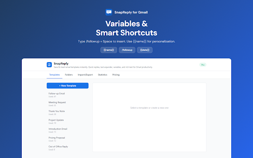 Gmail Templates & Responses — SnapReply screenshot