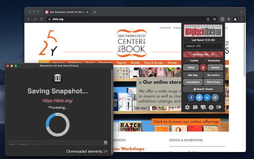 Wayback Machine screenshot