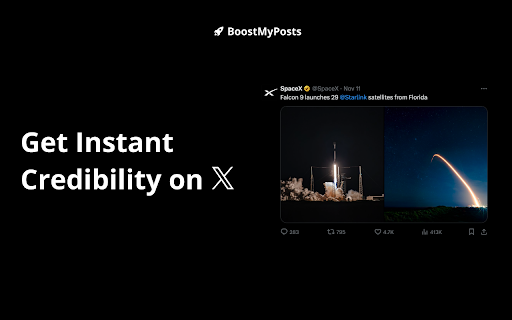 BoostMyPosts - X.com Engagement Booster screenshot