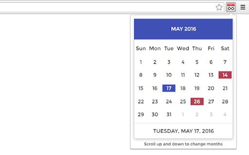 Infinite Monthly Calendar screenshot