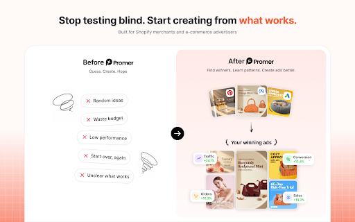 Promer: Save, Clone & Create AI Ad Creatives screenshot