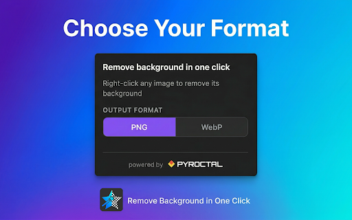 Remove background in one click screenshot