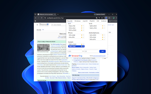 Browserling Window Resizer – Responsive Tester screenshot