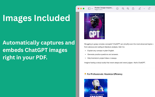 ChatGPT to PDF screenshot