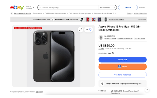 eSnipe Snipe Tool screenshot