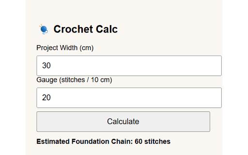 Crochet Calc screenshot